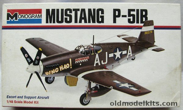 Monogram 1/48 P-51B Mustang - Col. James Howard 'Ding Hao' -  Bagged, 6806 plastic model kit